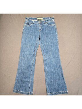 Anthropologie Bica Cheia Womens Size 29 Flare Jeans Medium Wash Distressed Denim